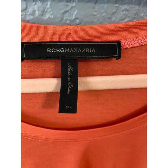 BCBG Orange Scoop Neck Long Sleeve Top - Picture 5 of 6